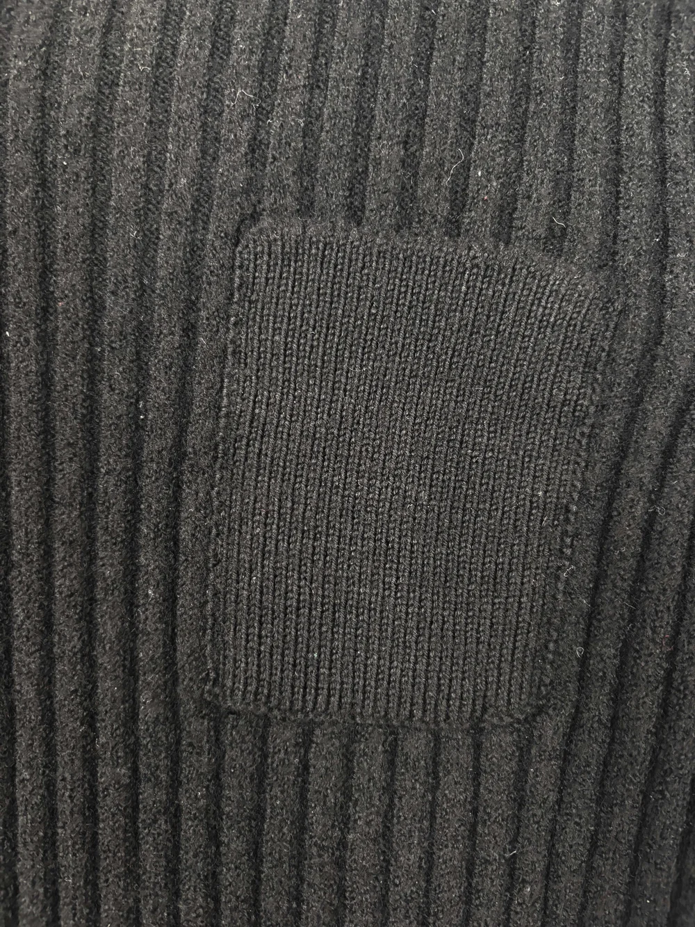 Helmut Lang ribbed knit patch sweater — JAMES VELORIA